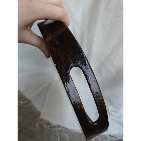 Handpainted Vintage Floral Tray Moody Dark Still Life Roses Tulips - Picture 9 of 10